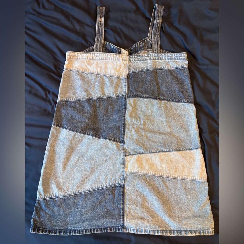 Gap Pieced Patchwork Denim Mini Dress - image 3